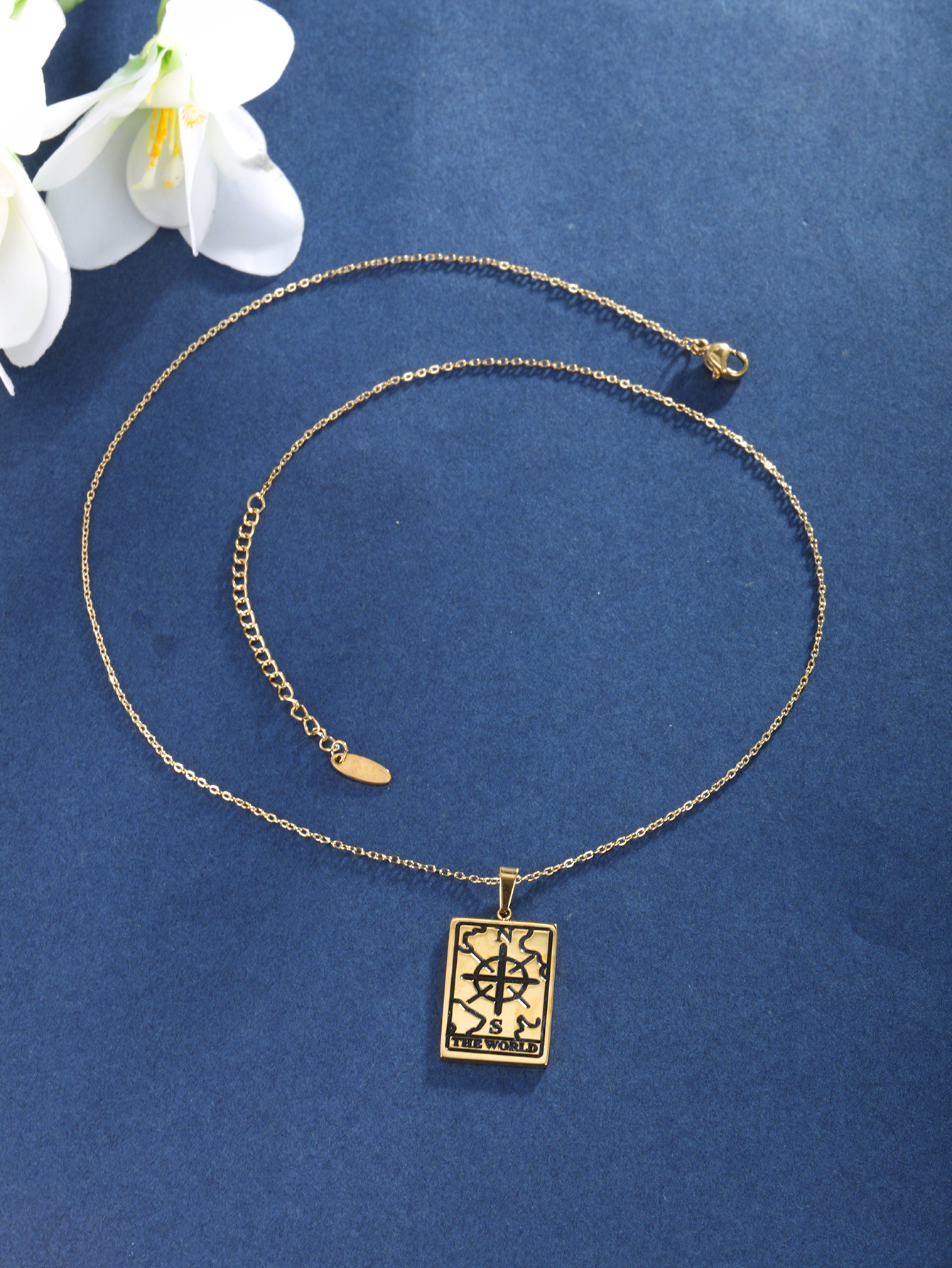 Xuping joyería Amazon transfronteriza colgante de tarot nicho de diseño femenino collar de acero de titanio al por mayor