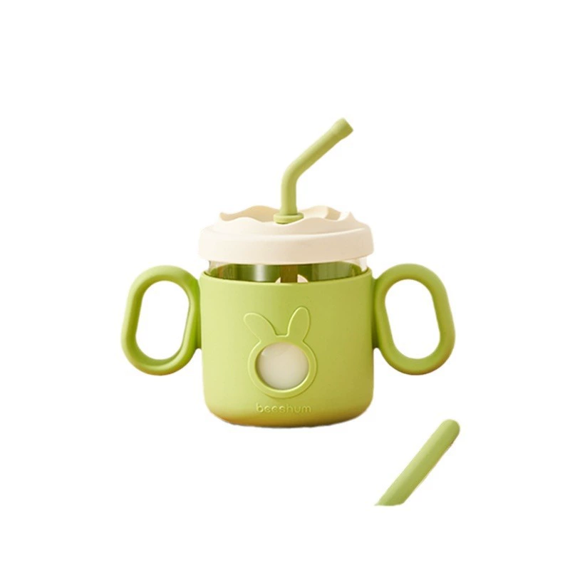 Beeshum Besham Rabbit Flying Flying детский молочный стакан Teading Glass Black Cup