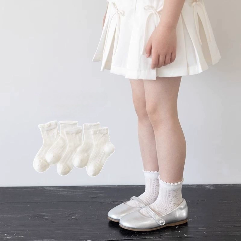 Summer thin children's white socks girl's