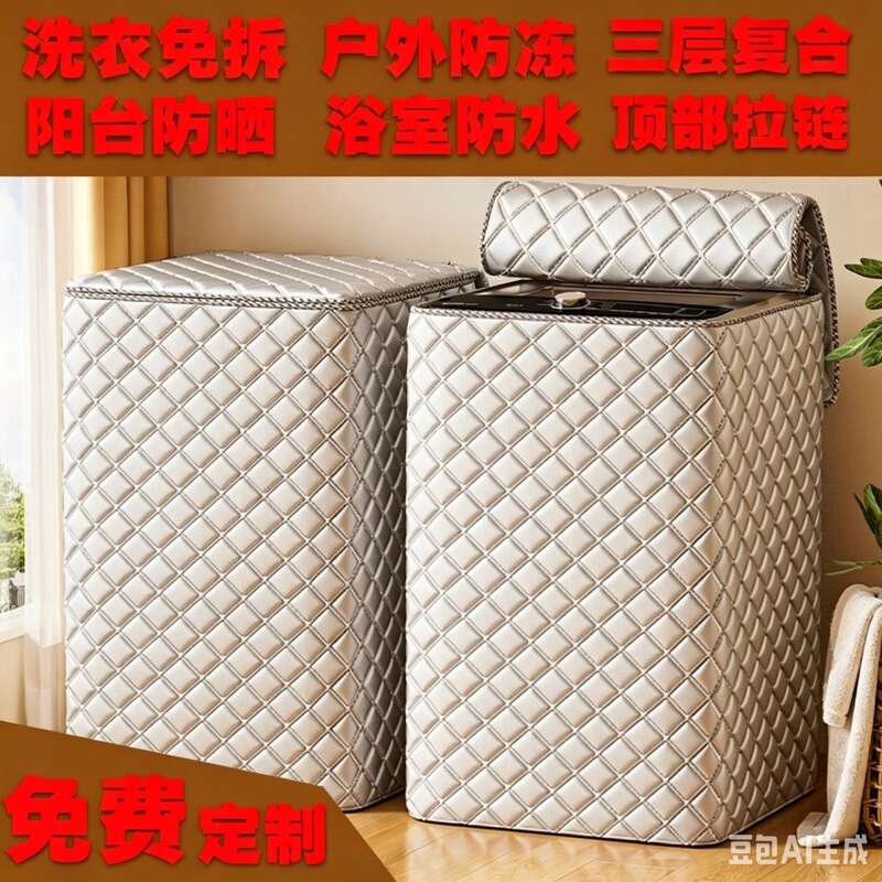 Special Washing Machine Cover for Balcony, Thickened, Sun-Proof and Waterproof, Suitable for Haier, Little Swan, and Midea Washing Machines Special Washing Machine Cover for Balcony, Thickened, Sun-Proof and Waterproof, Suitable for Haier, Little Swan, and Midea Washing Machines