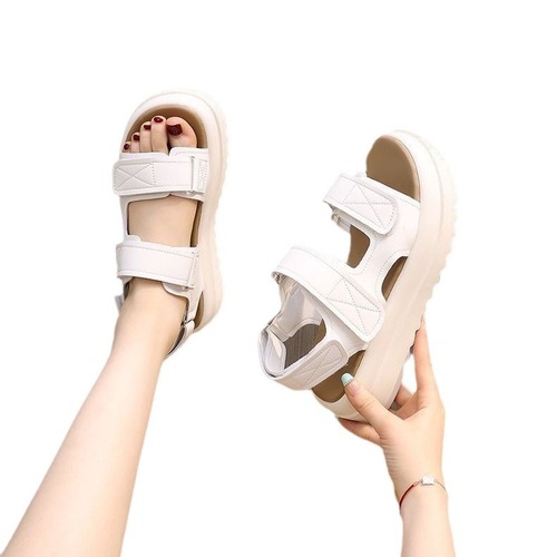 Women's Summer Sports Slides, Versatile, Thick Clog Sole, Student-Style Soft Sole Beach Shoes