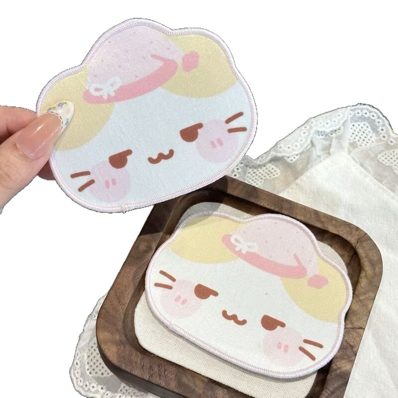 古早感坏笑猫刘海贴可爱少女棉花糖猫碎发贴魔术贴无痕发饰|undefined