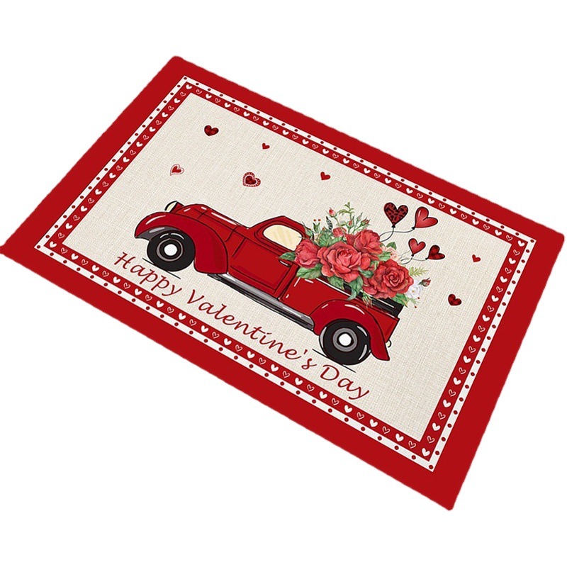 Transfronterizo europeo y americano Día de San Valentín alfombra sala de estar alfombra roja Festival festivo estera regalo alfombra de la boda