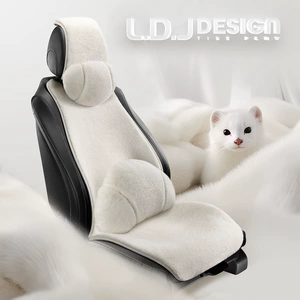 High-End Ferret Velvet Car Seat Cushion Head Pillow Small Three-Piece Autumn and Winter Warm Short Plush Women's Car Seat Cushion