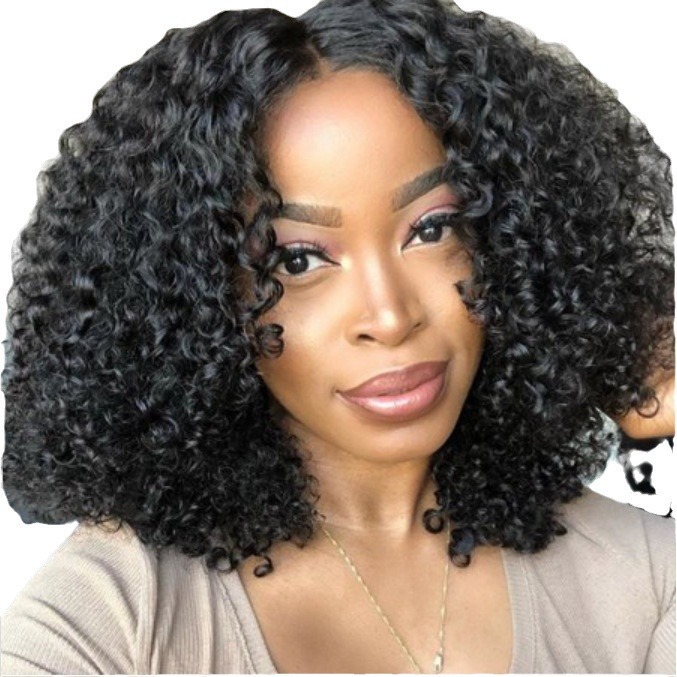 Nuevos productos transfronterizos africanos peluccas peluccas europeas y americanas peluccas cortas peluccas rosadas de fibra química cubierta de cabello completa peluccas