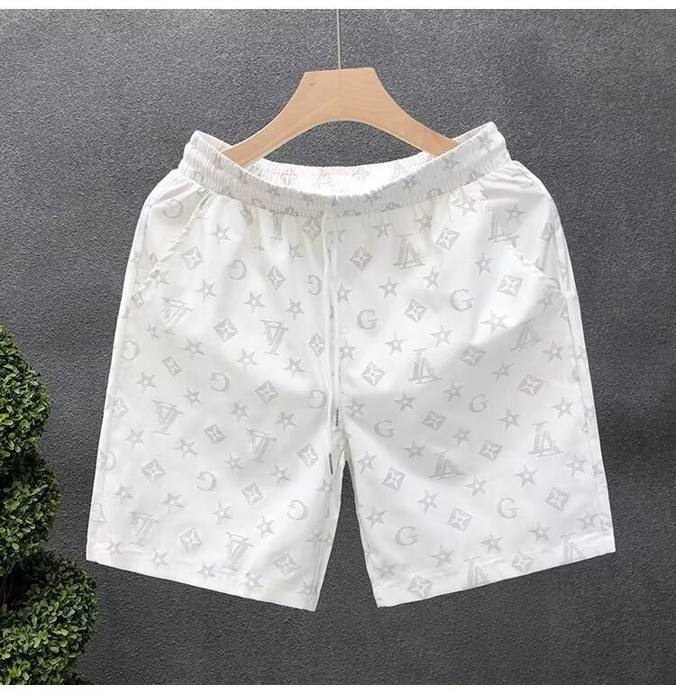 Summer New Men's Ice Silk Quick Drying Casual Sports Shorts Loose Breathable Five Point Pants With Letter Print_voghion.com
