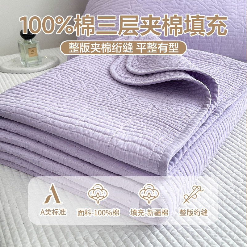 両面綿ベッドカバー単品厚手綿100％ベッドシーツ滑り止め綿充填畳マットオールシーズン対応|undefined