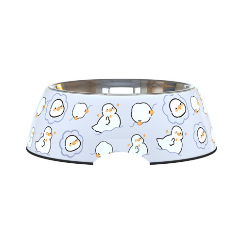 Melamine Bowl Stainless Steel Dog Rice Bowl Special Dog Food Drinking Water Pet Cat Food Rice Bowl Anti-Tip Dog Bowl Cat Bowl