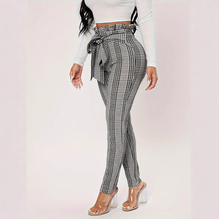 In-Stock Cross-Border Amazon Women's European and American Pencil Pants Elegant High-Waisted Women's Trousers