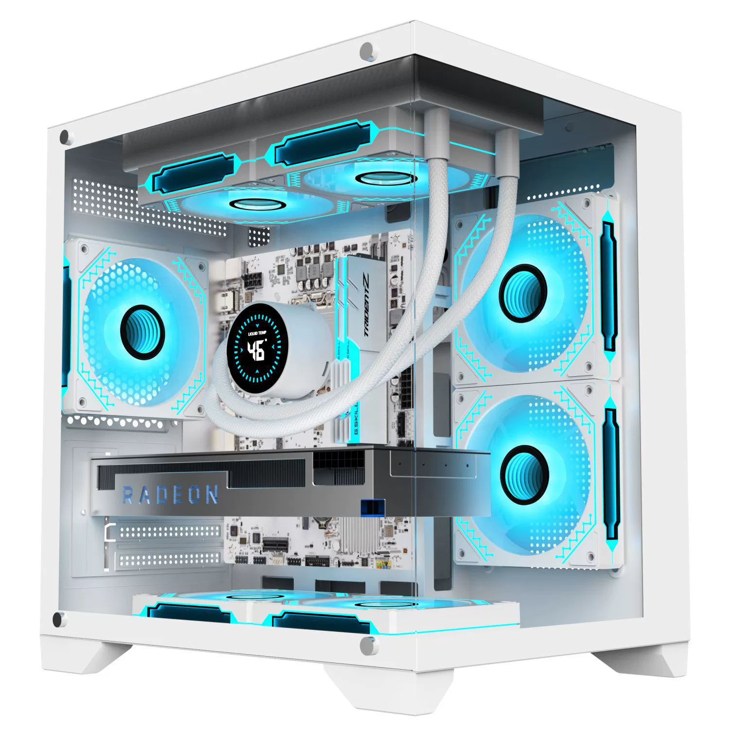 Корпус десктоп с прозрачной боковой панелью, одиночный ITX/mATX, корпус для игровых сборок DIY, смелый дизайн морской панорамы