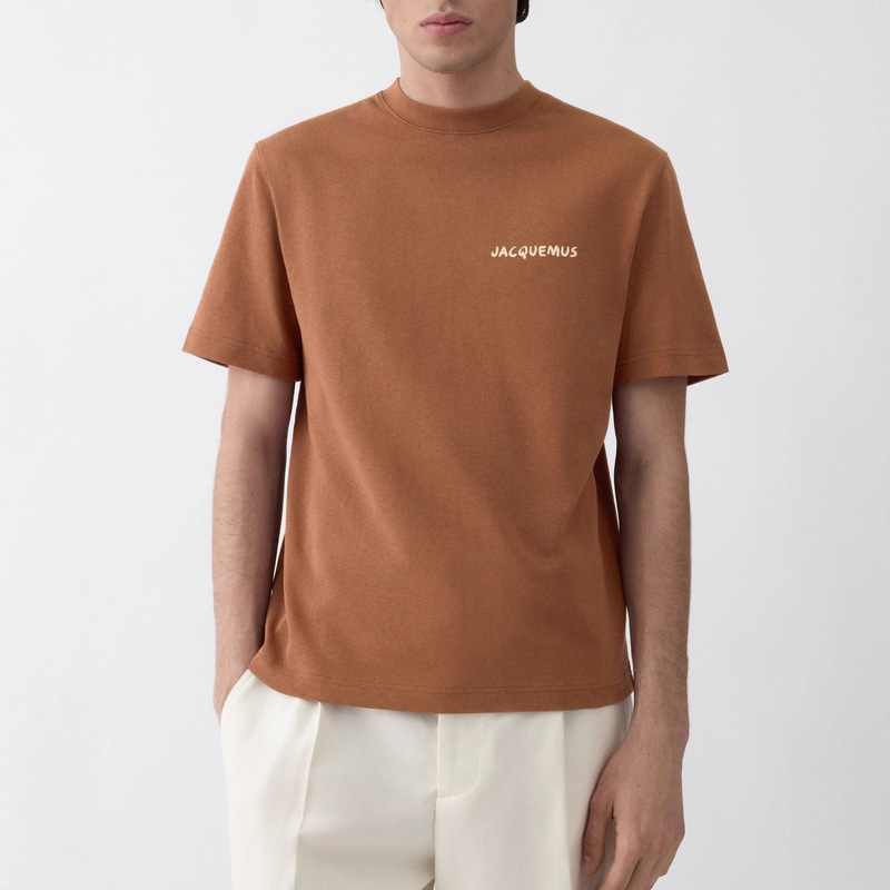 Jacquemus 2025 New Autum Women's Short-Sleeved T-Shirt Fashionable Sports Style Loose Niche Top