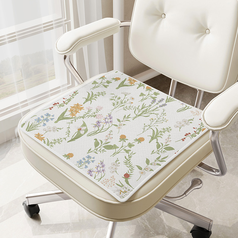 여름 아이스 실크 쿠션 여름 자동차 엉덩이 좌식 얇은 통기성 안티 슬립 매트 사무실 컴퓨터 의자 매트