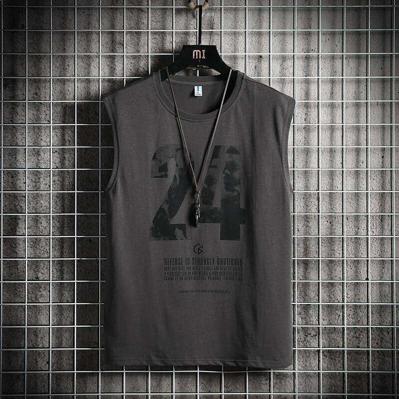 2025 New Summer Men's Ins Sports Vest Printed Jersey Basketball Uniform Sleeveless T-Shirt Vest Vest Undershirt