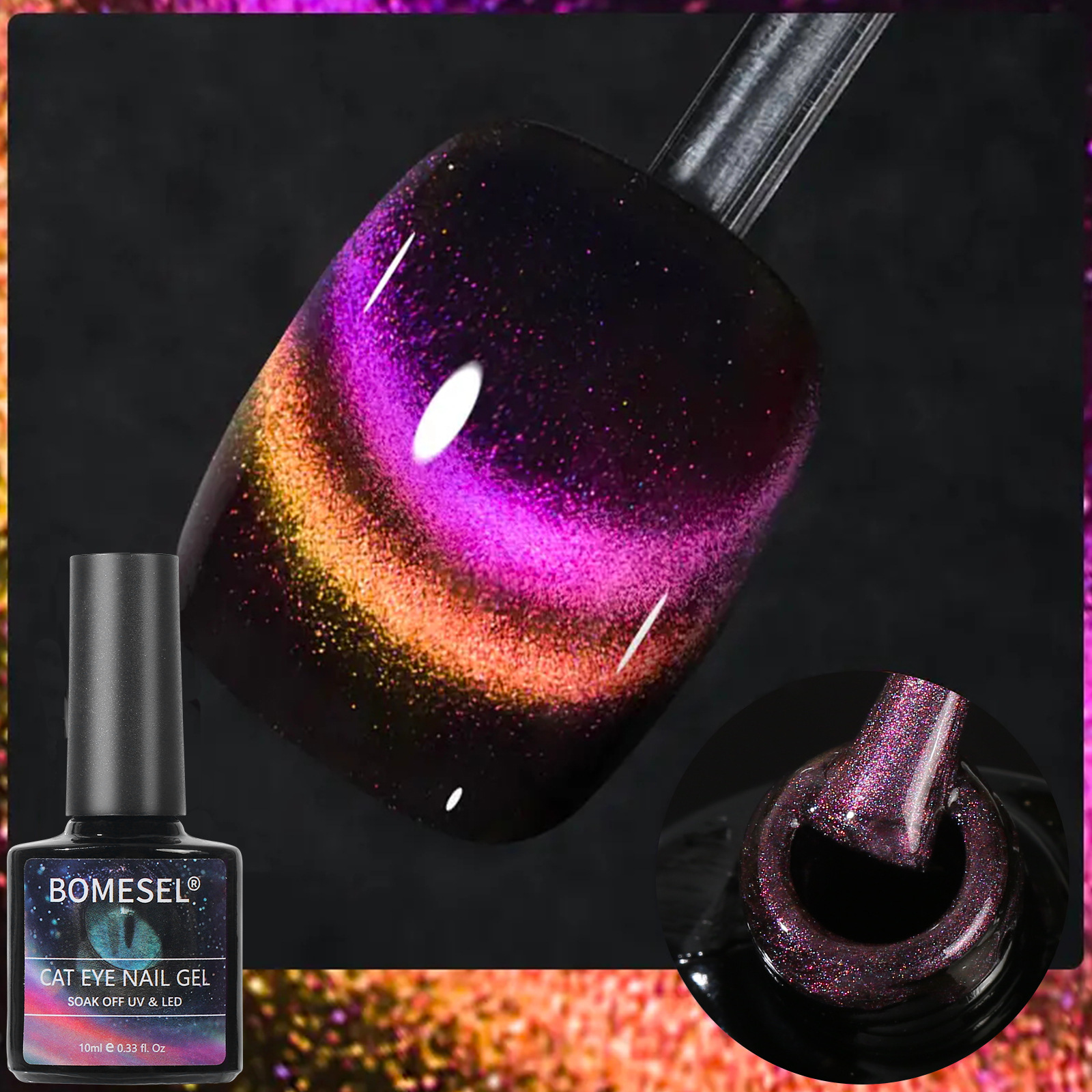 Explosiones transfronterizas pegamento de ojos para gatos manicuras especial pegamento de ojos para gatos set 7 piezas se puede pegar la etiqueta puede sustituir la fábrica de la fuente de trabajo