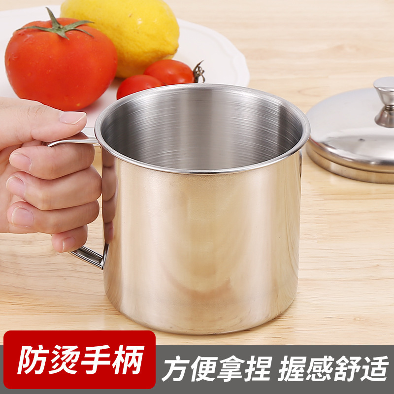 口杯304ステンレス蓋付きコップ茶筒子幼稚園児童ハンドル付き鉄コップ小コップ|undefined