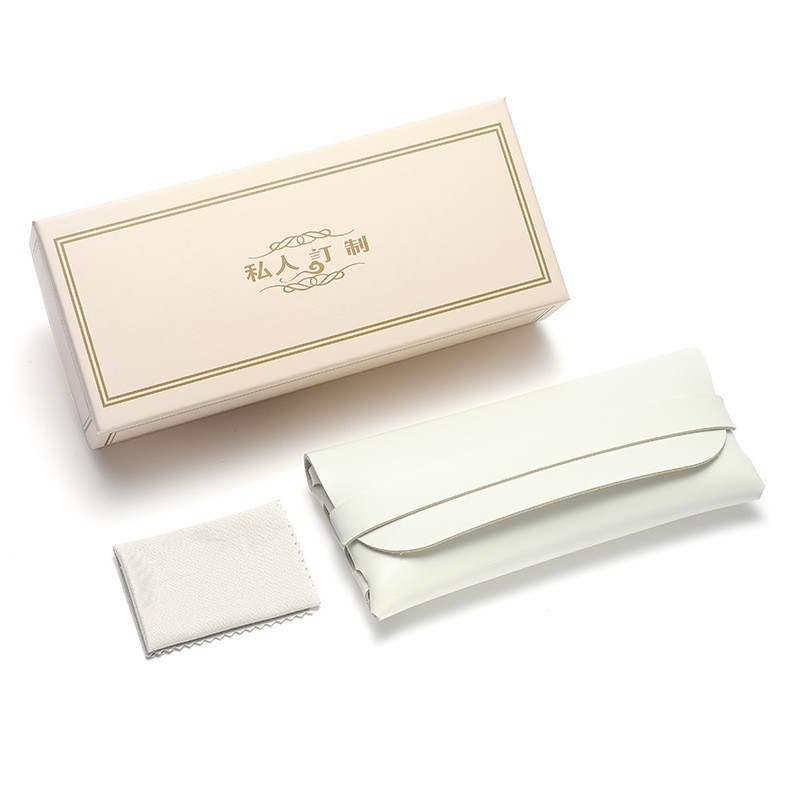 Nuevo estuche para gafas de moda con cadena antideslizante, adecuado para gafas de miopía, gafas de lectura, varios colores, incluye paño para gafas y varios colores de estuche para gafas.