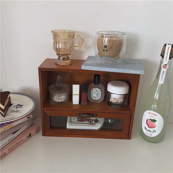 Japanese -style creative storage cabinet retro INS cosmetics cabinet…