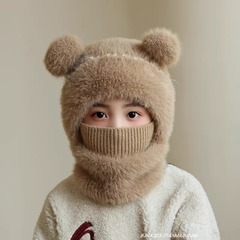 子供の毛糸ニット帽の女の子の男の子は秋冬に首を囲みます。