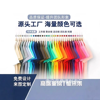 厂家现货纯棉短袖工作服定制 圆领文化广告衫团体服T恤批发印logo
