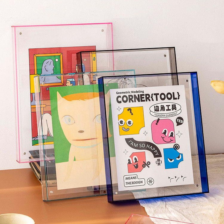 Acrylic transparent photo frame DIY personalized character comic poster frame for hanging on the wall, double-sided picture frame with photo mounting service