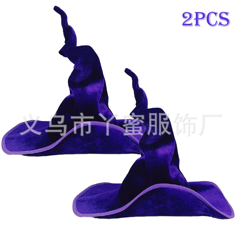 Sombrero retorcido morado de 2 piezas