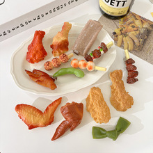 仿真食物食玩发夹儿童排骨发卡搞怪创意摆摊发饰跨境热采发饰饰品