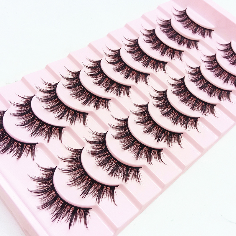 Maquillaje de escenario, pestañas falsas, grandes demonios, pelo de hadas, cola de pez tipo A, ojos de demonios naturales.