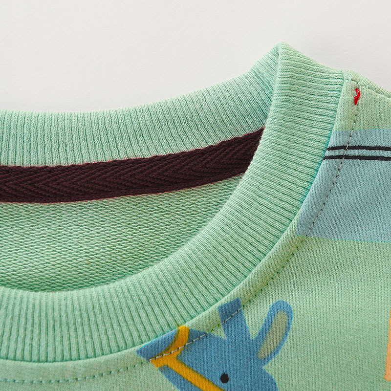 Suministro transfronterizo otoño nuevas sudaderas para niños de tamaño pequeño y mediano jersey de cuello redondo chaquetas de manga larga para niños