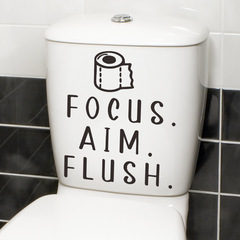 尚易SPZ-S0499搞怪浴室馬桶裝飾PVC貼紙自粘衛生間防水批發馬桶貼