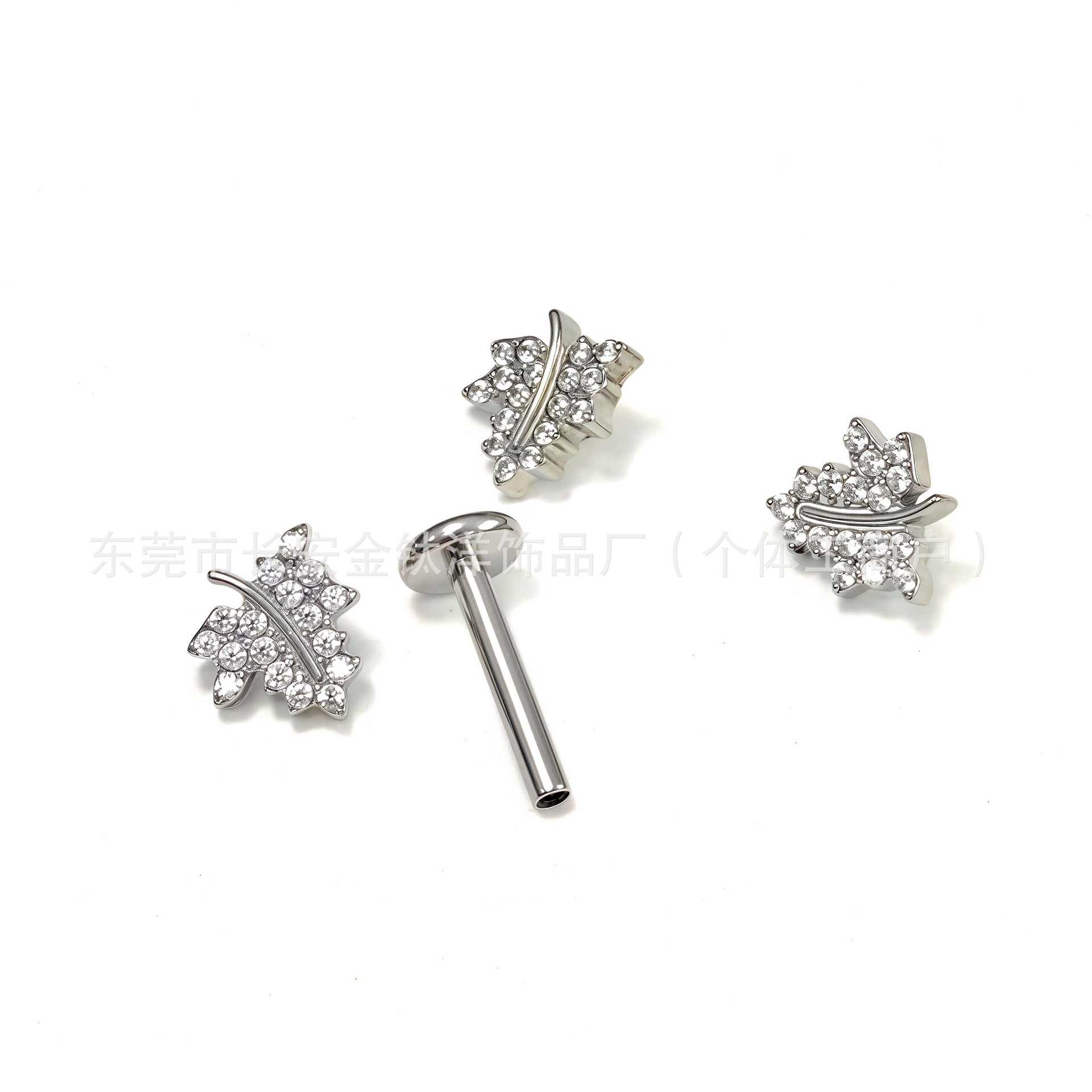 Labret piercing jewelry detail image