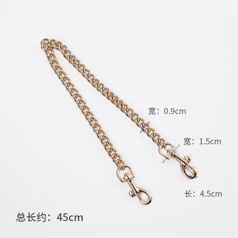 (straight gold) button chain hook decorative chain 45cm