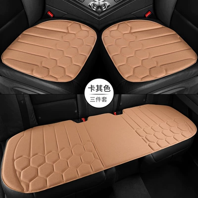 set, Four Seasons Pad - khaki-color-upgraded-seaweed-fiber-seat-cushiondrivers-side-1-square-cushion-4749cm
