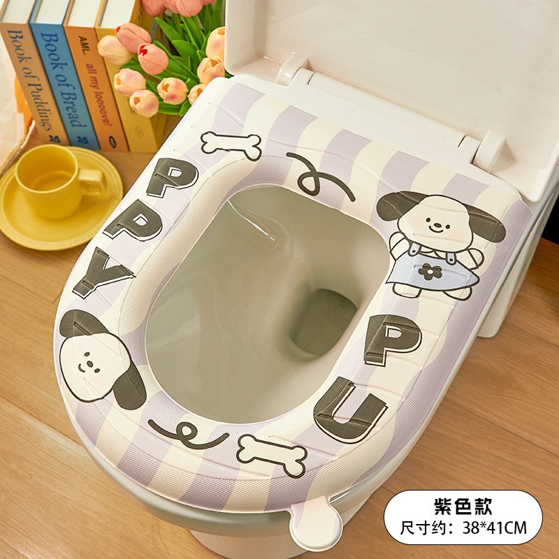 Impermeable asiento de inodoro cojín universal del hogar asiento de inodoro cuatro estaciones universal asiento de inodoro cubierta de cojín Eva Internet popular pegatinas de inodoro
