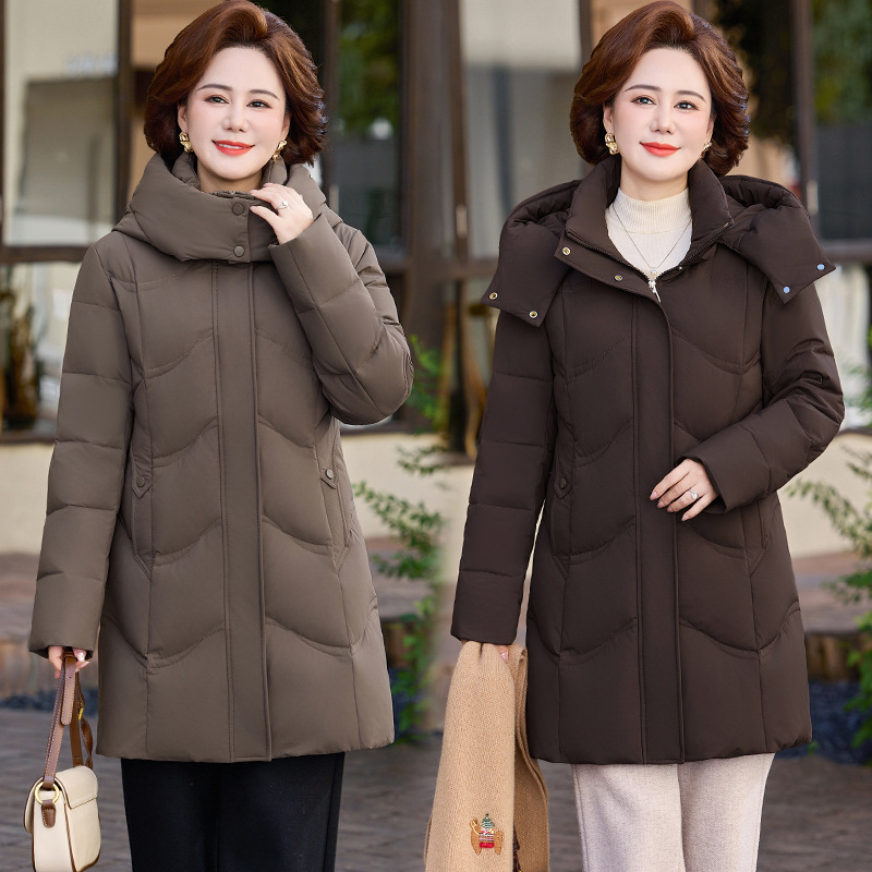 Branded Women's Down Jacket 2026 New Model Mid-Length Stylish Fashionable Elegant Warm White Duck Down Coat Branded Women's Down Jacket 2026 New Model Mid-Length Stylish Fashionable Elegant Warm White Duck Down Coat