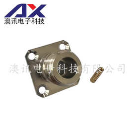 N-KFB3射频同轴连接器接RG141RG402全铜方板N型母连接器