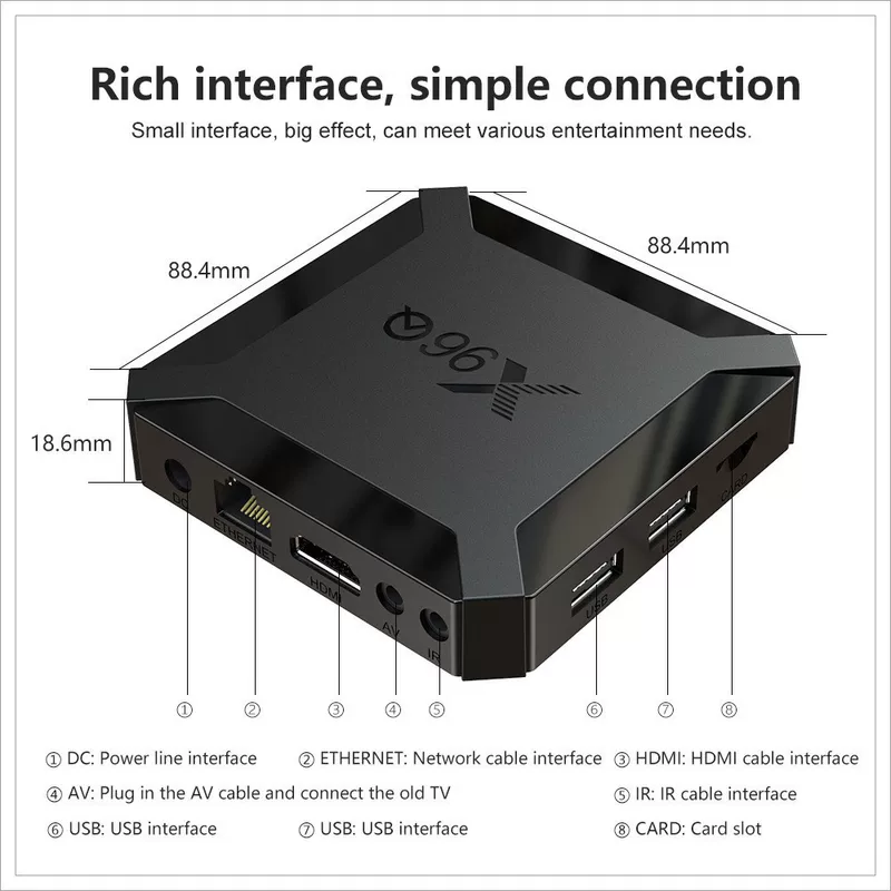 X96q Quanzhi H313 Android 10 сет-топ бокс, приставка для ТВ, видеоплеер