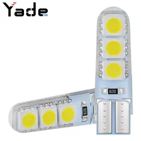 Yade Автомобильный светодиодный декодирование T10 5050 6SMD индикатор ширины силиконовая лампа W5W лампа для номерного знака Лампа для чтения