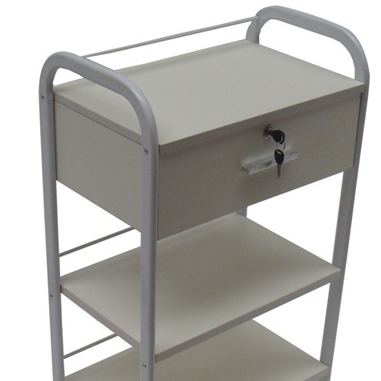 厂家直销美容美发工具车 美甲诊所手推车 实木抽屉带锁