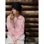 条纹打底宽松长袖上衣