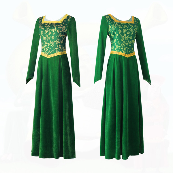 Green long skirt
