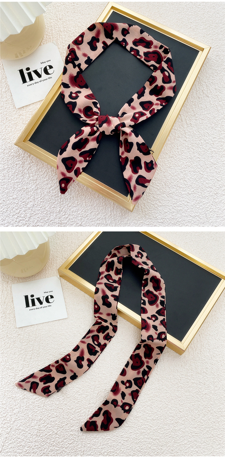 Fashion Contrast Color Polka Dots Small Silk Scarf Wholesale Nihaojewelry display picture 21