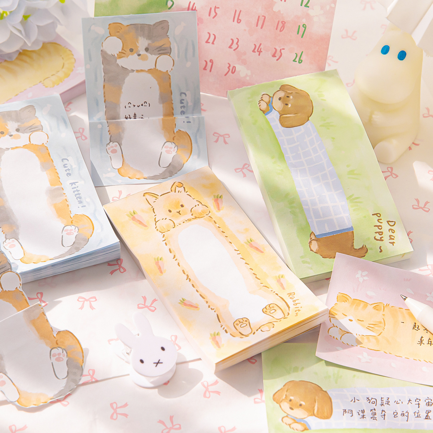 Mo Mo tinta pergamino blanco cuaderno de notas susurro pequeña serie de notas adorable libro de notas de estudiantes de literatura y arte