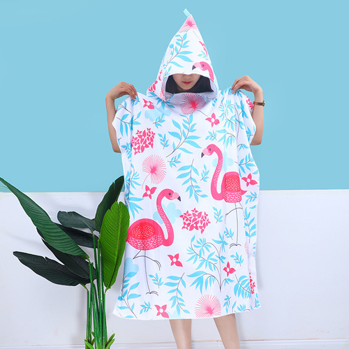 Beach Towel Ultra-Fine Fiber Reactive Printing Fashion Beach Water Absorbent Soft Portable Adult Wearable Bath Towel