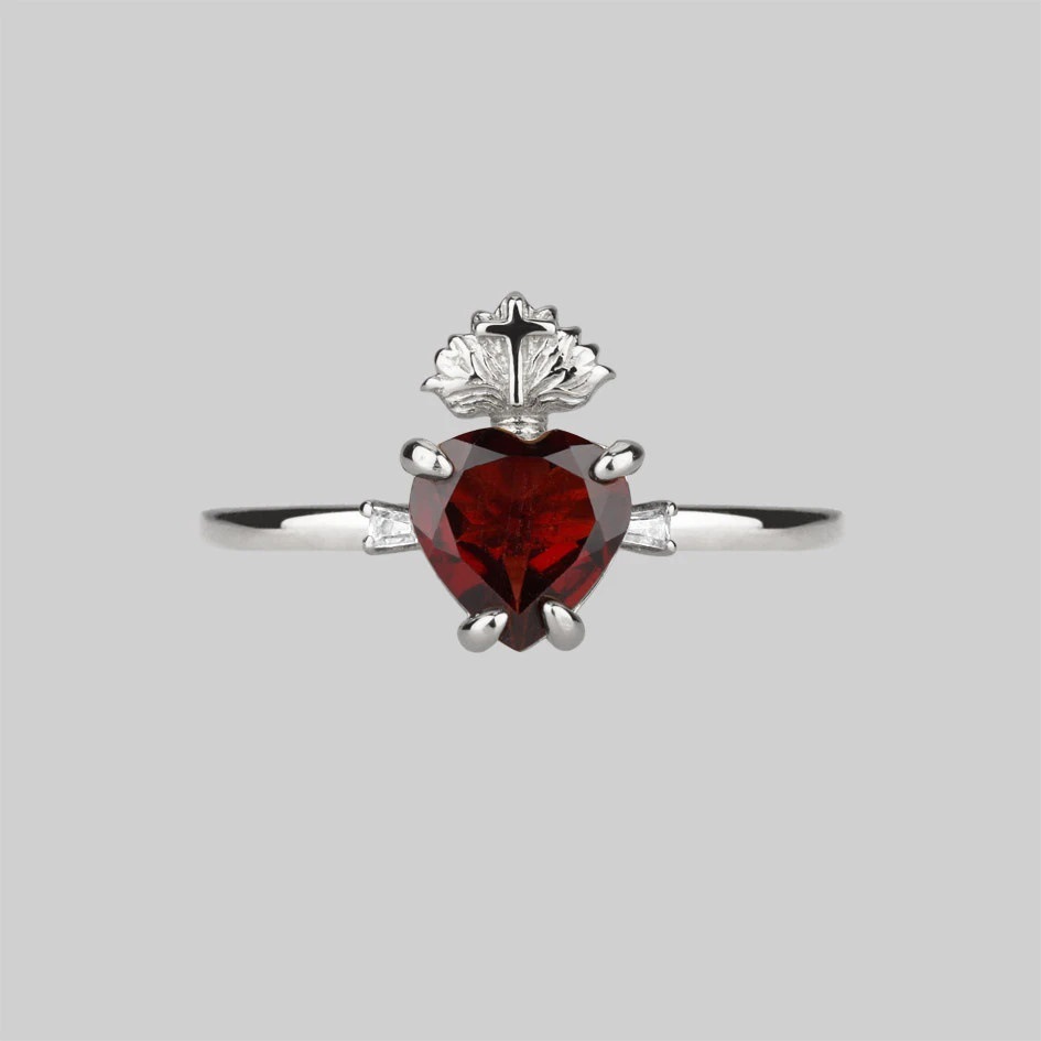 Rings Classification Romantic Simple Style Cross Heart Shape Alloy Plating Inlay Zircon Women's Rings