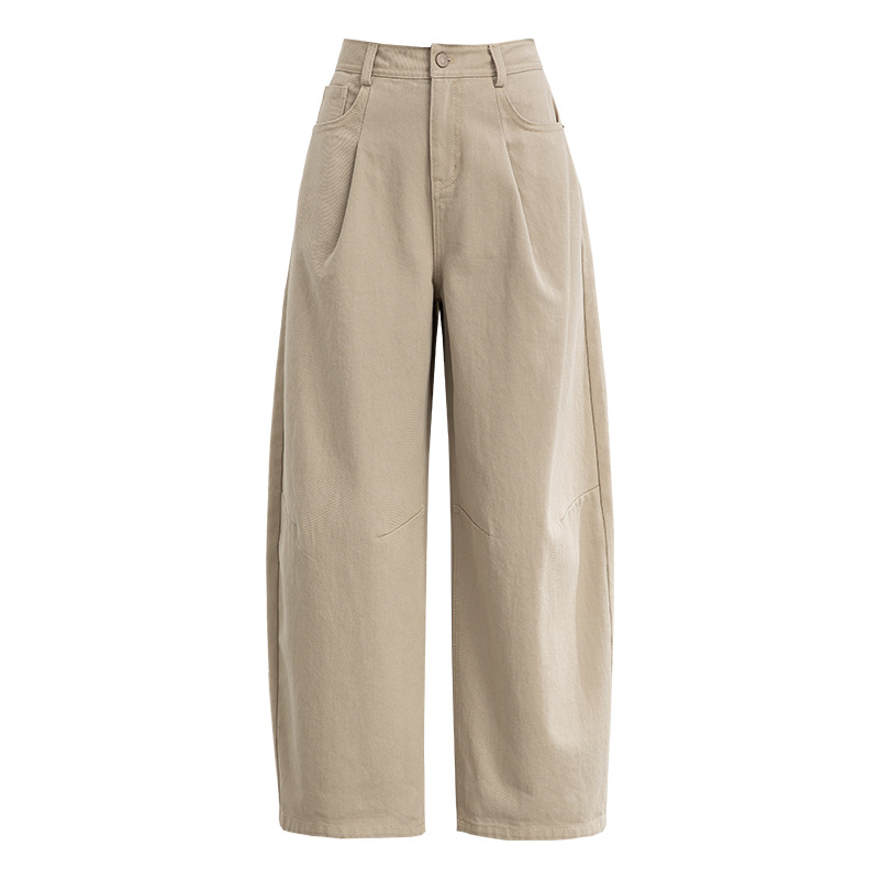Quần culottes nữ ống rộng cạp cao dáng balloon form rộng — Màu khói