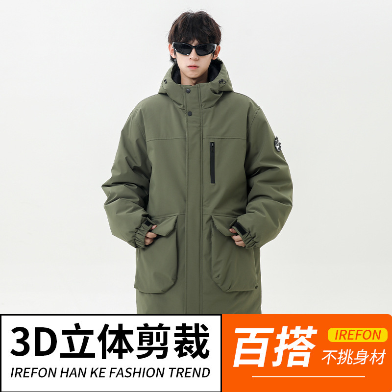 Cross-Border Mid-Length Workwear Cotton Jacket for Women Winter 2025 Thickeneded Assault Cotton Coat Couple Style Military Coat Men's Jacket