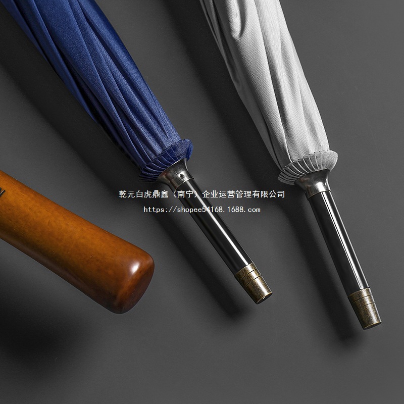 跨境爆款批发广告伞男高尔夫雨伞实木长柄伞手柄金胶直五金工具类