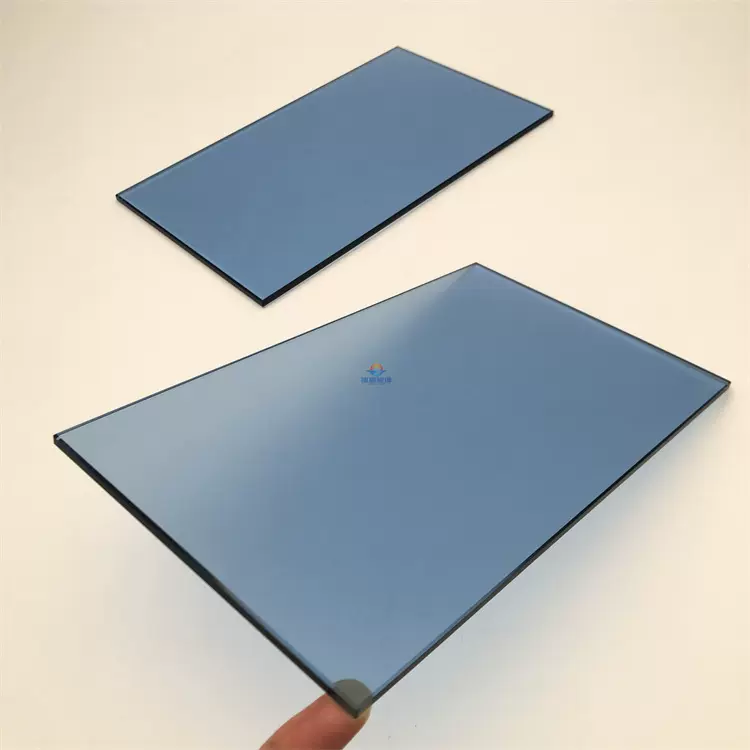 半透明蓝色钢化玻璃 海洋蓝钢化玻璃定制 厂家大量货源供应