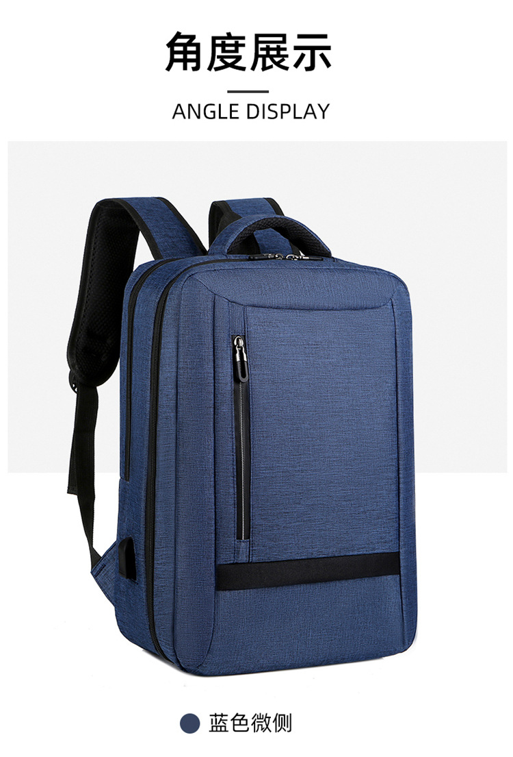 Mochila de negocios de gran capacidad para hombre, mochila USB cómoda y transpirable, mochila de nailon, mochila escolar con logotipo impreso