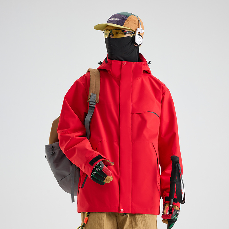 男女户外石墨烯冲锋衣男女三合一可拆卸两件套防风防水保暖登山服|undefined